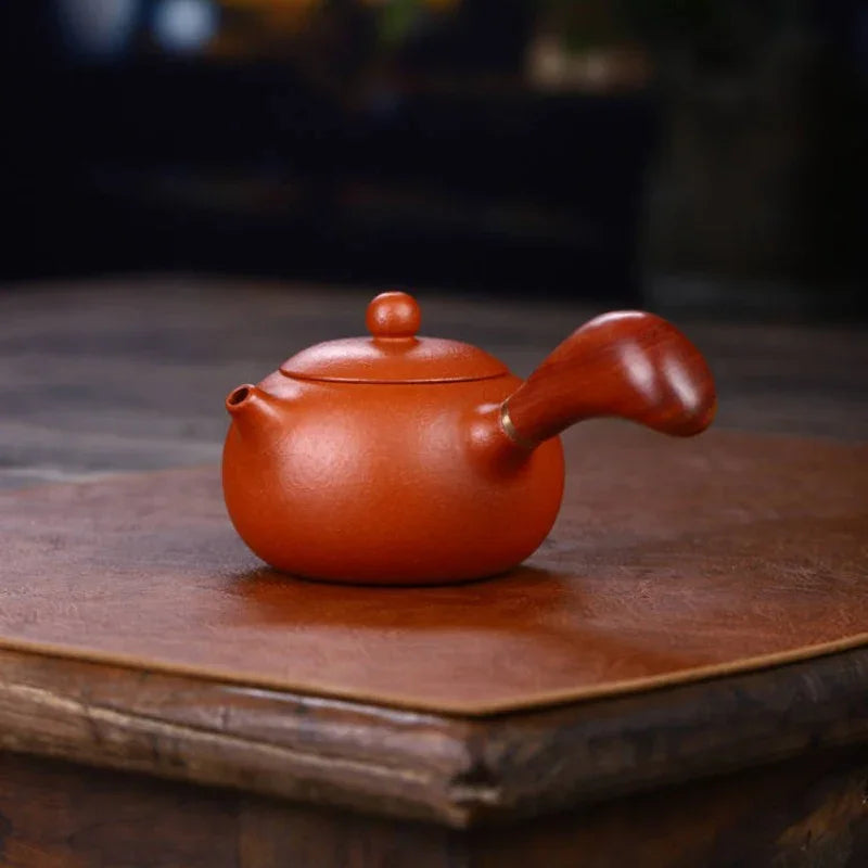 Full Handmade Yixing Zisha Teapot [Tang Yu Pot] (Zhu Ni - 200ml) - YIQIN TEA HOUSE | yiqinteahouse.com | 200-300ml, full handmade zisha teapot, plain smooth, teapot, teaware
