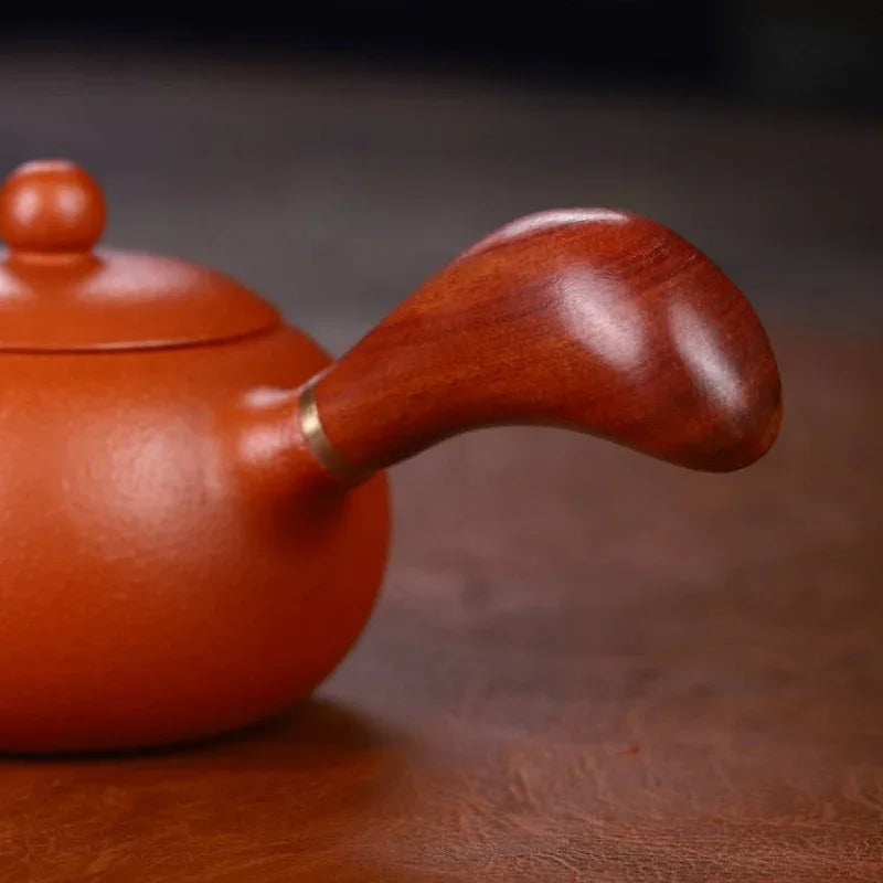 Full Handmade Yixing Zisha Teapot [Tang Yu Pot] (Zhu Ni - 200ml) - YIQIN TEA HOUSE | yiqinteahouse.com | 200-300ml, full handmade zisha teapot, plain smooth, teapot, teaware