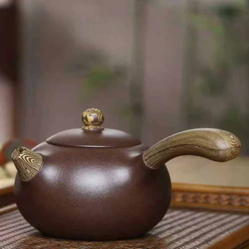 Full Handmade Yixing Zisha Teapot [Tang Yu Pot] (Zi Ni/Jiao Ni- 300ml) - YIQIN TEA HOUSE | yiqinteahouse.com | 200-300ml, full handmade zisha teapot, plain smooth, teapot, teaware