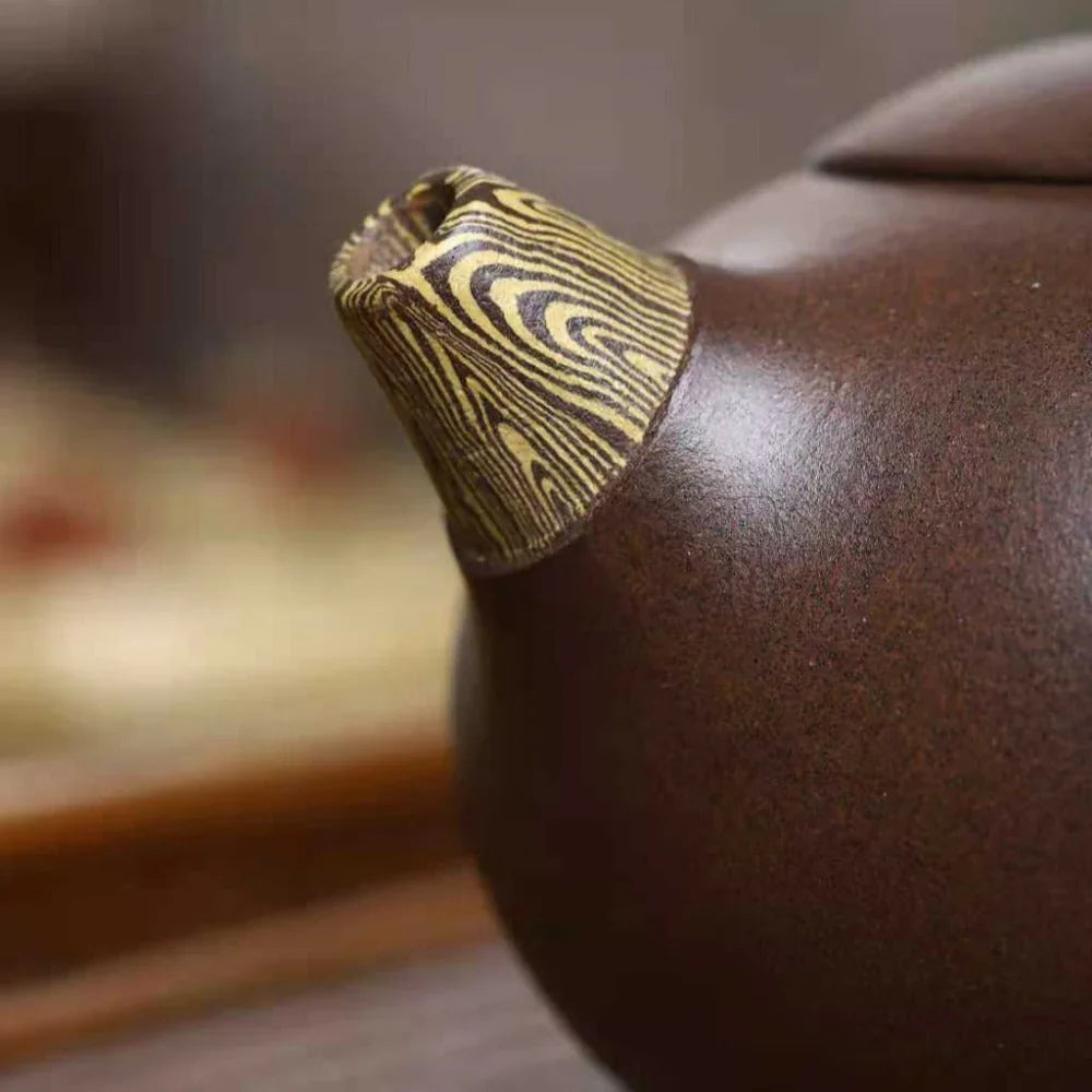 Full Handmade Yixing Zisha Teapot [Tang Yu Pot] (Zi Ni/Jiao Ni- 300ml) - YIQIN TEA HOUSE | yiqinteahouse.com | 200-300ml, full handmade zisha teapot, plain smooth, teapot, teaware