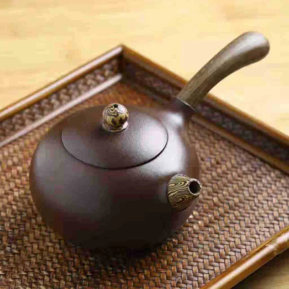 Full Handmade Yixing Zisha Teapot [Tang Yu Pot] (Zi Ni/Jiao Ni- 300ml) - YIQIN TEA HOUSE | yiqinteahouse.com | 200-300ml, full handmade zisha teapot, plain smooth, teapot, teaware