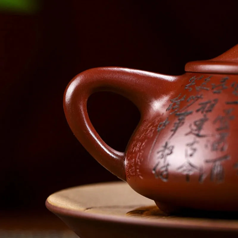 Full Handmade Yixing Zisha Teapot [Tao Yuan Yan Yi] (Ge Zi Ni - 500ml) - YIQIN TEA HOUSE | yiqinteahouse.com | >300ml, full handmade zisha teapot, teapot, teaware