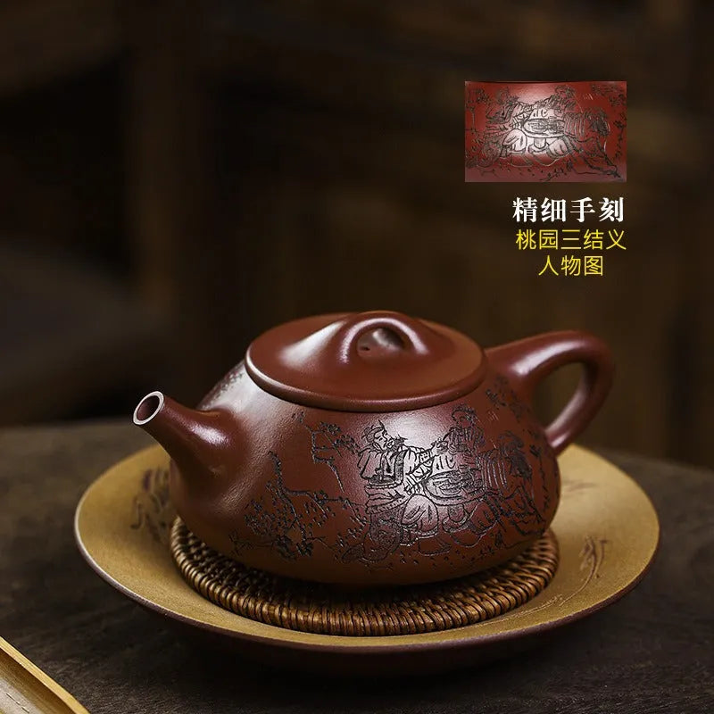 Full Handmade Yixing Zisha Teapot [Tao Yuan Yan Yi] (Ge Zi Ni - 500ml) - YIQIN TEA HOUSE | yiqinteahouse.com | >300ml, full handmade zisha teapot, teapot, teaware