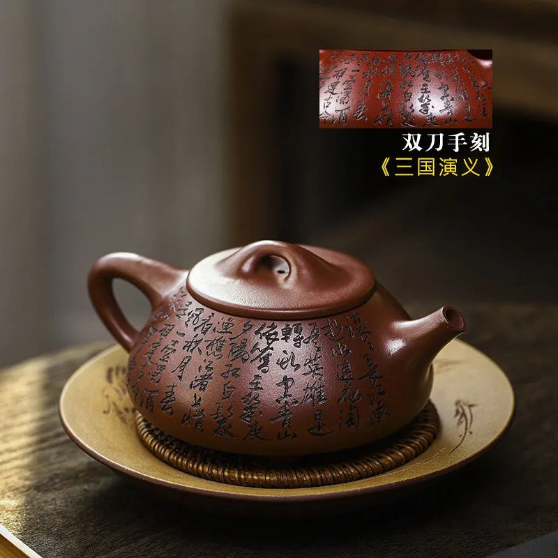 Full Handmade Yixing Zisha Teapot [Tao Yuan Yan Yi] (Ge Zi Ni - 500ml) - YIQIN TEA HOUSE | yiqinteahouse.com | >300ml, full handmade zisha teapot, teapot, teaware