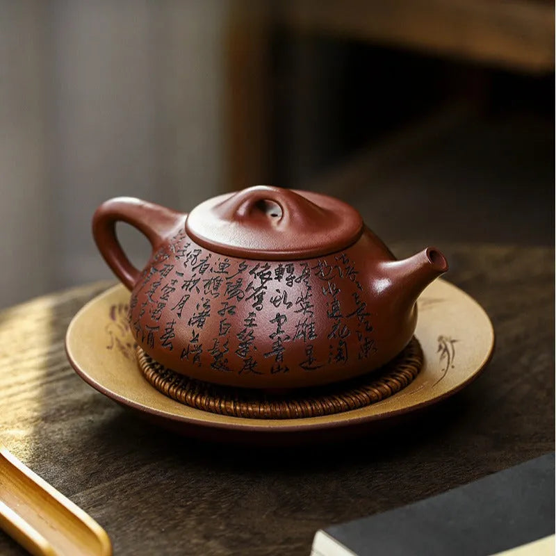 Full Handmade Yixing Zisha Teapot [Tao Yuan Yan Yi] (Ge Zi Ni - 500ml) - YIQIN TEA HOUSE | yiqinteahouse.com | >300ml, full handmade zisha teapot, teapot, teaware