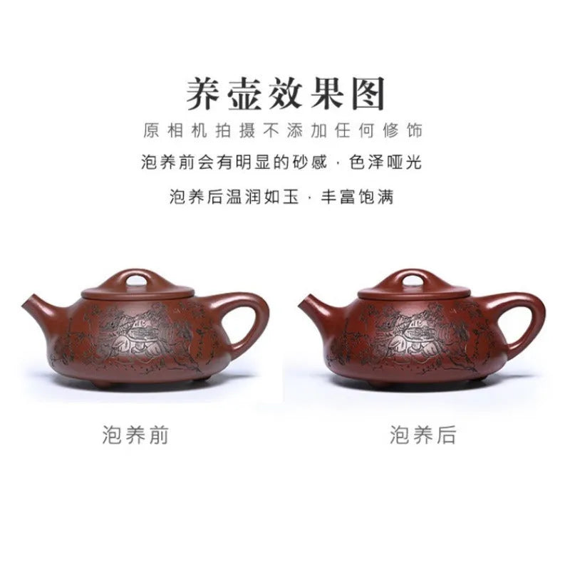 Full Handmade Yixing Zisha Teapot [Tao Yuan Yan Yi] (Ge Zi Ni - 500ml) - YIQIN TEA HOUSE | yiqinteahouse.com | >300ml, full handmade zisha teapot, teapot, teaware