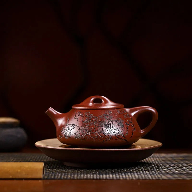 Full Handmade Yixing Zisha Teapot [Tao Yuan Yan Yi] (Ge Zi Ni - 500ml) - YIQIN TEA HOUSE | yiqinteahouse.com | >300ml, full handmade zisha teapot, teapot, teaware