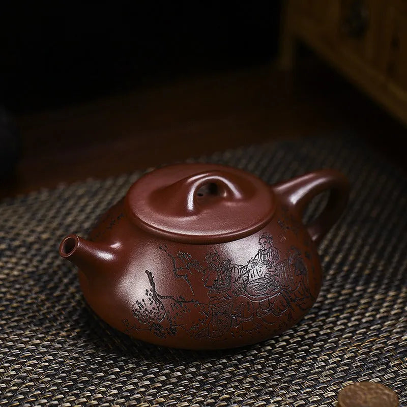 Full Handmade Yixing Zisha Teapot [Tao Yuan Yan Yi] (Ge Zi Ni - 500ml) - YIQIN TEA HOUSE | yiqinteahouse.com | >300ml, full handmade zisha teapot, teapot, teaware