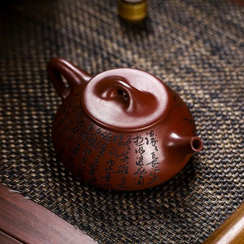 Full Handmade Yixing Zisha Teapot [Tao Yuan Yan Yi] (Ge Zi Ni - 500ml) - YIQIN TEA HOUSE | yiqinteahouse.com | >300ml, full handmade zisha teapot, teapot, teaware