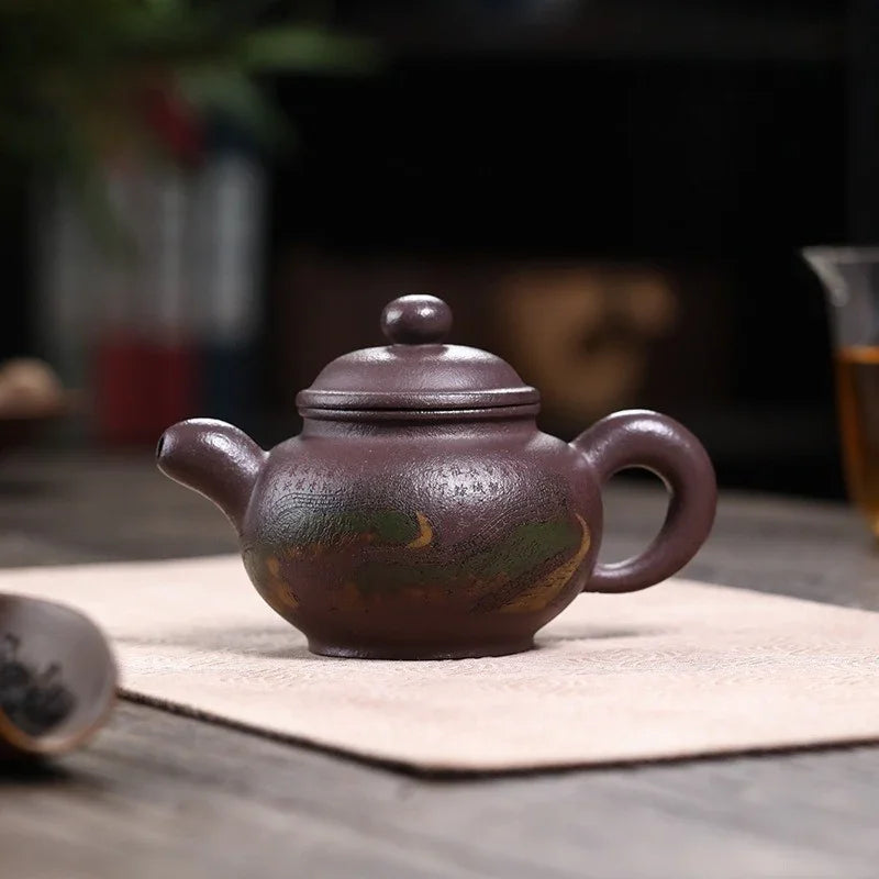 Teko Zisha Yixing Buatan Tangan Sepenuhnya [The Great Wall] (30 Mu Jinsha Zi Ni - 300ml)