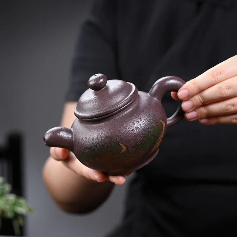 Teko Zisha Yixing Buatan Tangan Sepenuhnya [The Great Wall] (30 Mu Jinsha Zi Ni - 300ml)