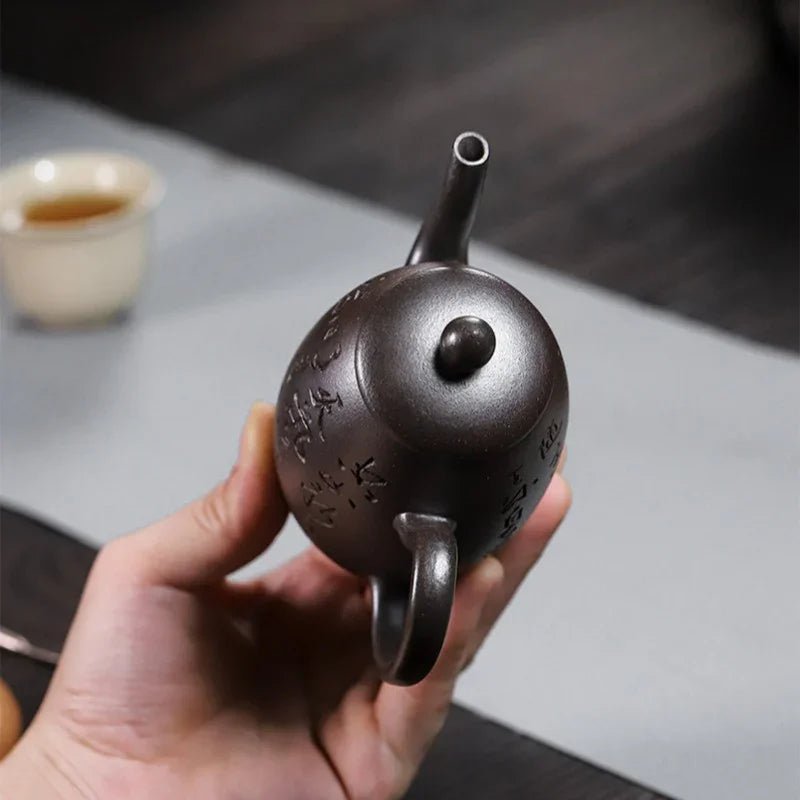 全手工宜兴紫砂茶壶 [天珠] (天青泥 - 200ml)