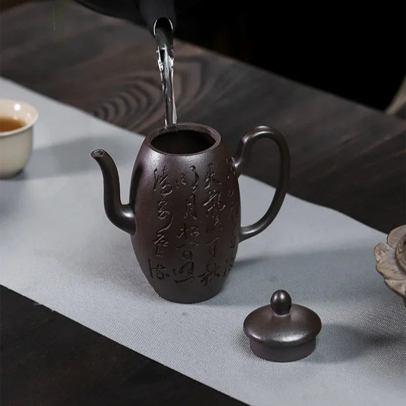 全手工宜兴紫砂茶壶 [天珠] (天青泥 - 200ml)