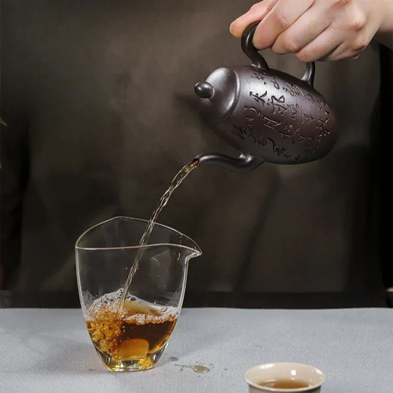 全手工宜兴紫砂茶壶 [天珠] (天青泥 - 200ml)