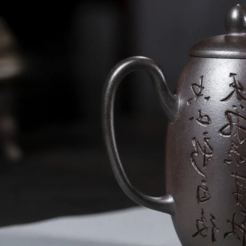 全手工宜兴紫砂茶壶 [天珠] (天青泥 - 200ml)