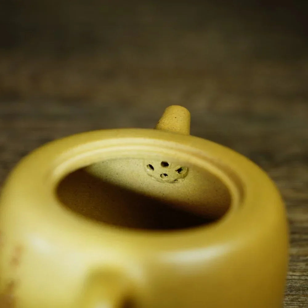 full-handmade-yixing-zisha-teapot-tianji-pot-huangjin-duan-ni-160ml-yiqin-tea-house-yiqinteahouse-com-4 - YIQIN TEA HOUSE 一沁茶舍 yiqinteahouse.com
