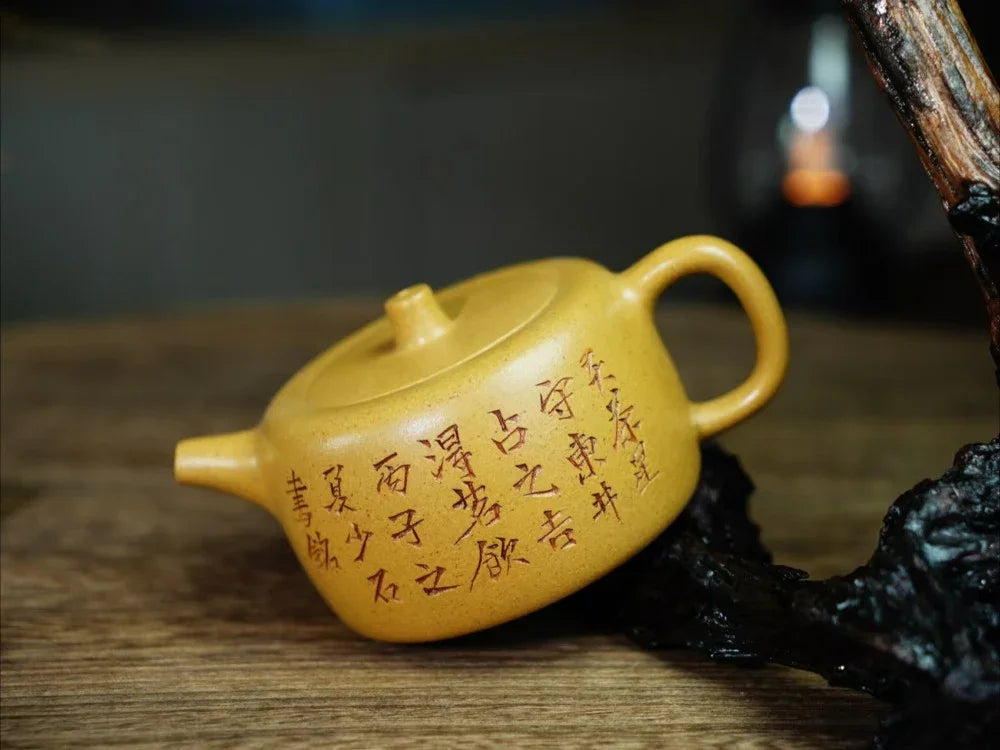 full-handmade-yixing-zisha-teapot-tianji-pot-huangjin-duan-ni-160ml-yiqin-tea-house-yiqinteahouse-com-9 - YIQIN TEA HOUSE 一沁茶舍 yiqinteahouse.com