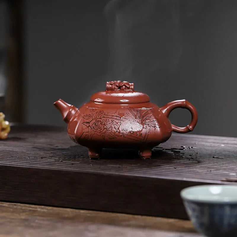 Full Handmade Yixing Zisha Teapot [Wealthy Bamboo] (Hong Pi Long - 290ml) - YIQIN TEA HOUSE | yiqinteahouse.com | 200-300ml, full handmade zisha teapot, teapot, teaware