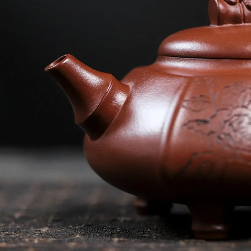 Full Handmade Yixing Zisha Teapot [Wealthy Bamboo] (Hong Pi Long - 290ml) - YIQIN TEA HOUSE | yiqinteahouse.com | 200-300ml, full handmade zisha teapot, teapot, teaware