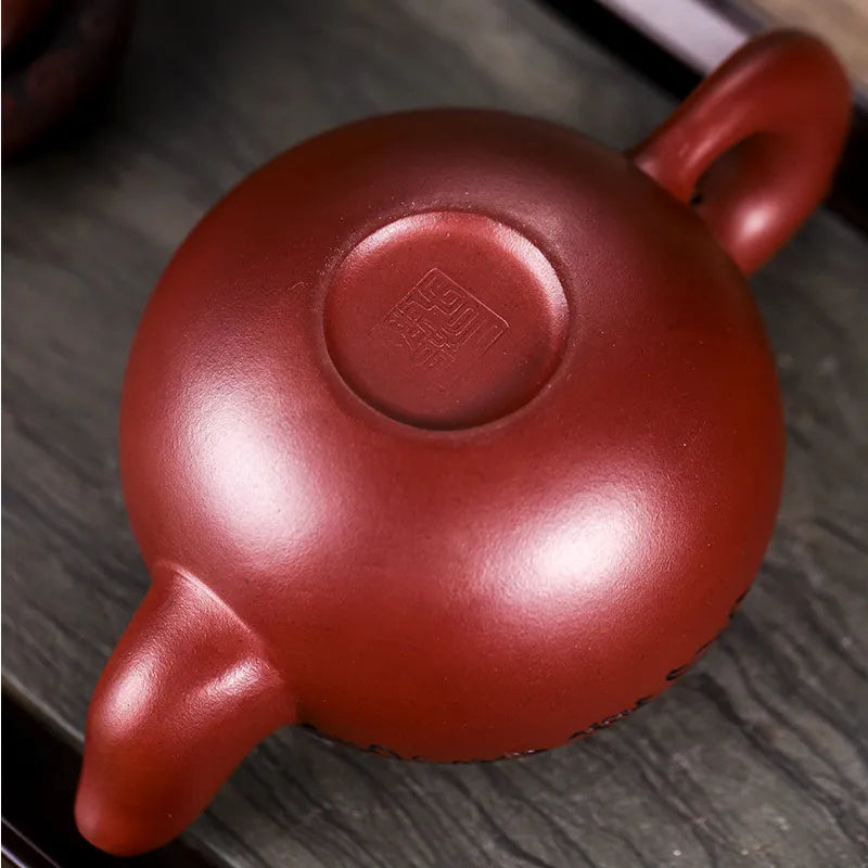 Full Handmade Yixing Zisha Teapot [Wealthy] (Long Xue Sha - 400ml) - YIQIN TEA HOUSE | yiqinteahouse.com | >300ml, full handmade zisha teapot, new arrival, teapot, teaware