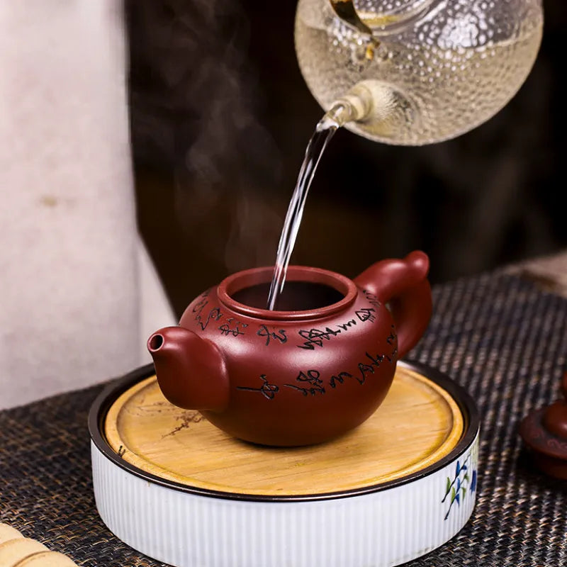 Full Handmade Yixing Zisha Teapot [Wealthy] (Long Xue Sha - 400ml) - YIQIN TEA HOUSE | yiqinteahouse.com | >300ml, full handmade zisha teapot, new arrival, teapot, teaware