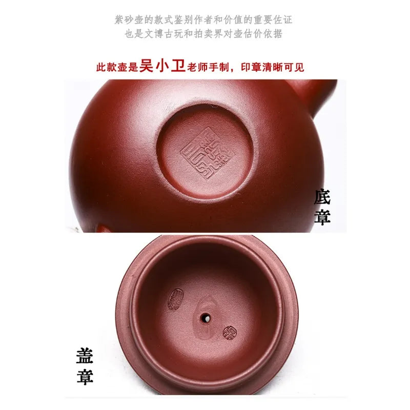 Full Handmade Yixing Zisha Teapot [Wealthy] (Long Xue Sha - 400ml) - YIQIN TEA HOUSE | yiqinteahouse.com | >300ml, full handmade zisha teapot, new arrival, teapot, teaware