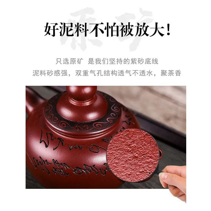 Full Handmade Yixing Zisha Teapot [Wealthy] (Long Xue Sha - 400ml) - YIQIN TEA HOUSE | yiqinteahouse.com | >300ml, full handmade zisha teapot, new arrival, teapot, teaware