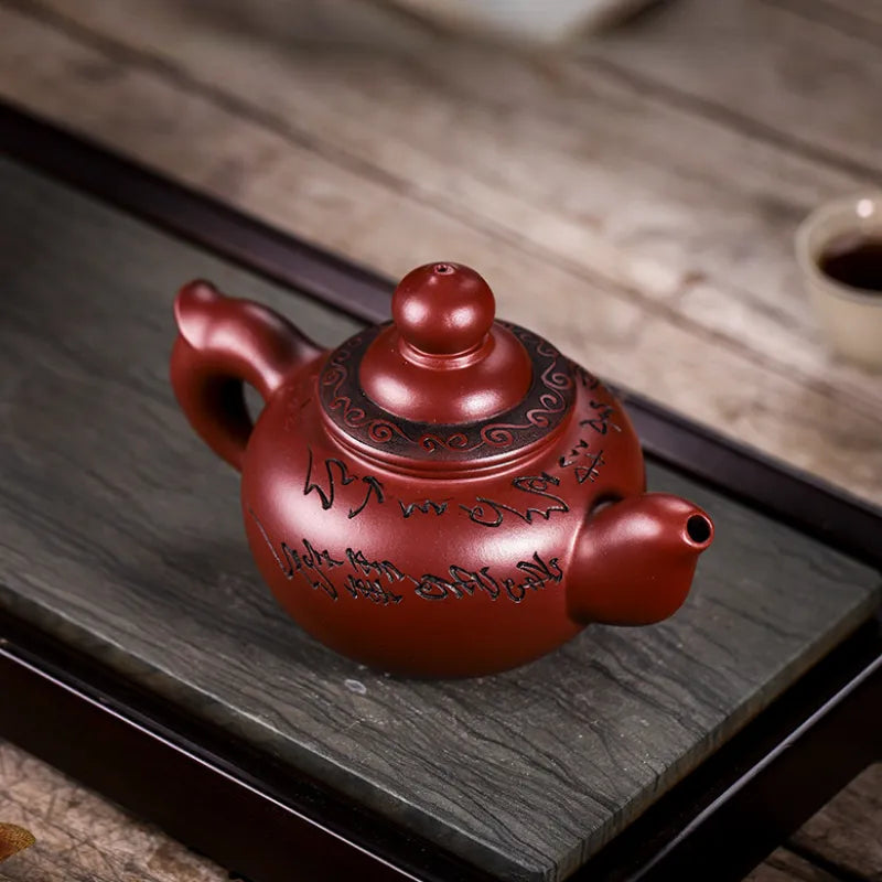 Full Handmade Yixing Zisha Teapot [Wealthy] (Long Xue Sha - 400ml) - YIQIN TEA HOUSE | yiqinteahouse.com | >300ml, full handmade zisha teapot, new arrival, teapot, teaware