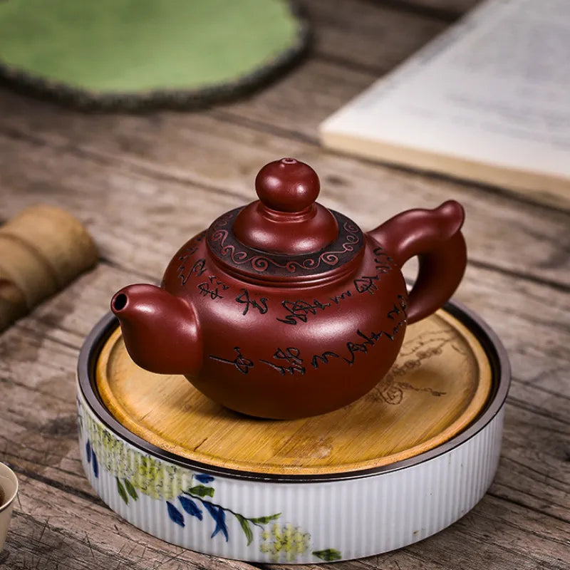 Full Handmade Yixing Zisha Teapot [Wealthy] (Long Xue Sha - 400ml) - YIQIN TEA HOUSE | yiqinteahouse.com | >300ml, full handmade zisha teapot, new arrival, teapot, teaware