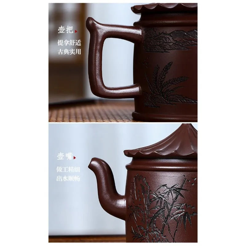 Full Handmade Yixing Zisha Teapot [World Granary] (Zi Jia Ni - 280ml) - YIQIN TEA HOUSE | yiqinteahouse.com | 200-300ml, full handmade zisha teapot, new arrival, teapot, teaware