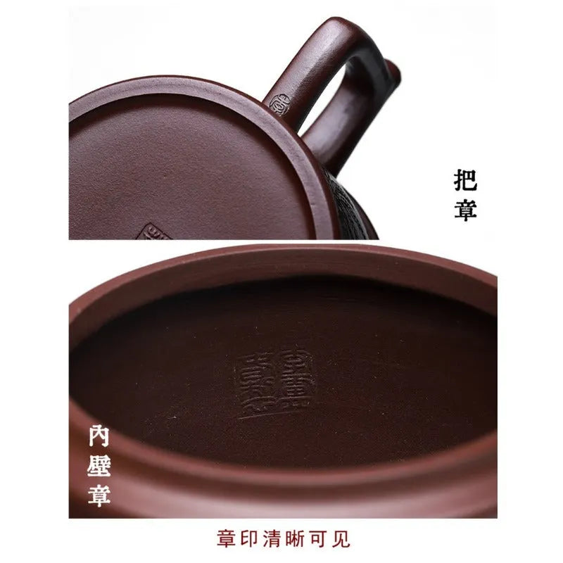 Full Handmade Yixing Zisha Teapot [World Granary] (Zi Jia Ni - 280ml) - YIQIN TEA HOUSE | yiqinteahouse.com | 200-300ml, full handmade zisha teapot, new arrival, teapot, teaware