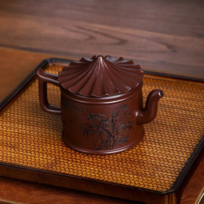 Full Handmade Yixing Zisha Teapot [World Granary] (Zi Jia Ni - 280ml) - YIQIN TEA HOUSE | yiqinteahouse.com | 200-300ml, full handmade zisha teapot, new arrival, teapot, teaware