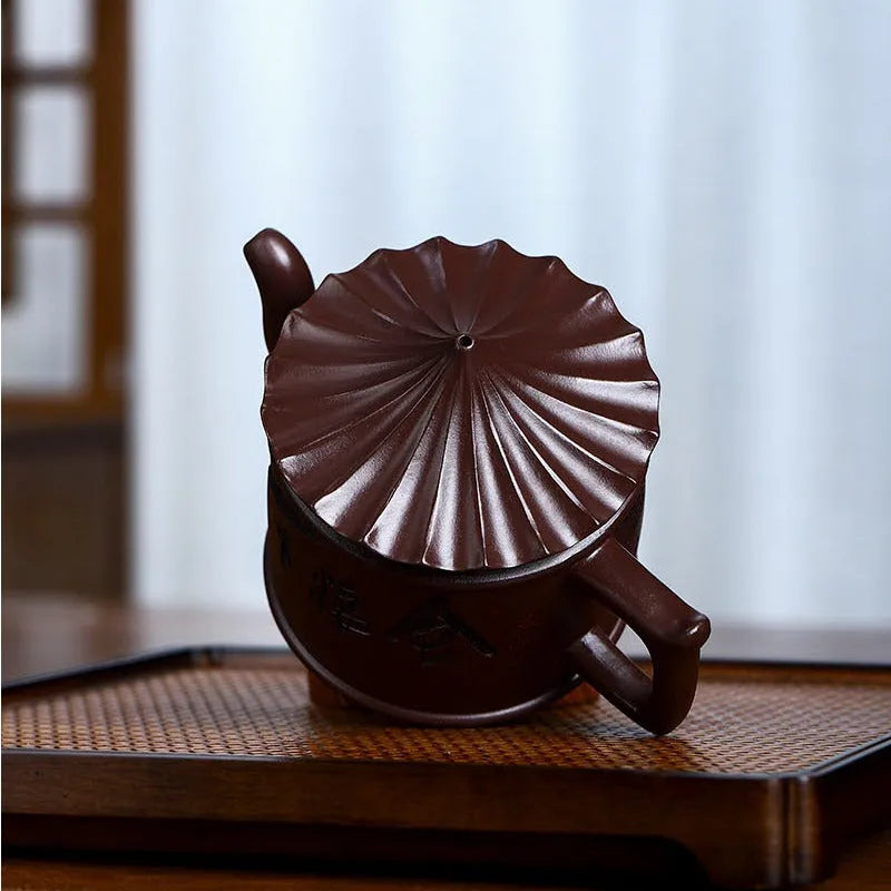 Full Handmade Yixing Zisha Teapot [World Granary] (Zi Jia Ni - 280ml) - YIQIN TEA HOUSE | yiqinteahouse.com | 200-300ml, full handmade zisha teapot, new arrival, teapot, teaware