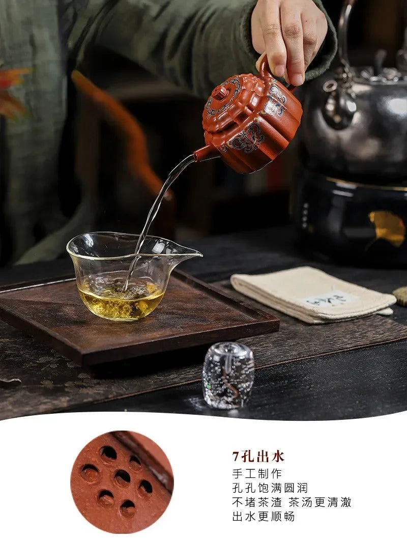 Full Handmade Yixing Zisha Teapot [Wucai De Zhong] (Xiao Meiyao Zhu Ni - 120ml) - YIQIN TEA HOUSE | yiqinteahouse.com | <200ml, full handmade zisha teapot, new arrival, teapot, teaware
