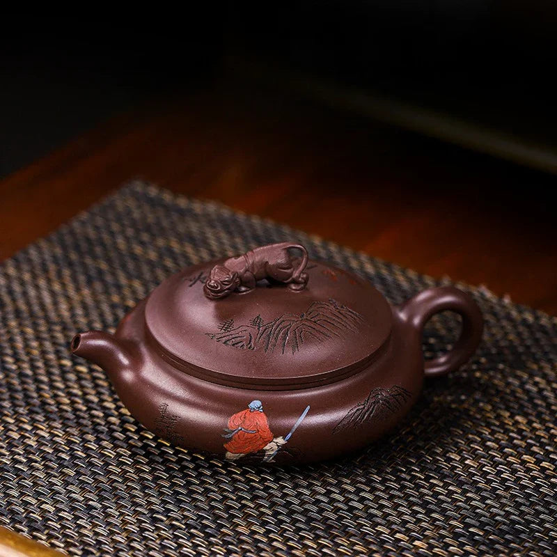 Full Handmade Yixing Zisha Teapot [Wusong Da Hu] (Zi Jia Ni - 350ml)