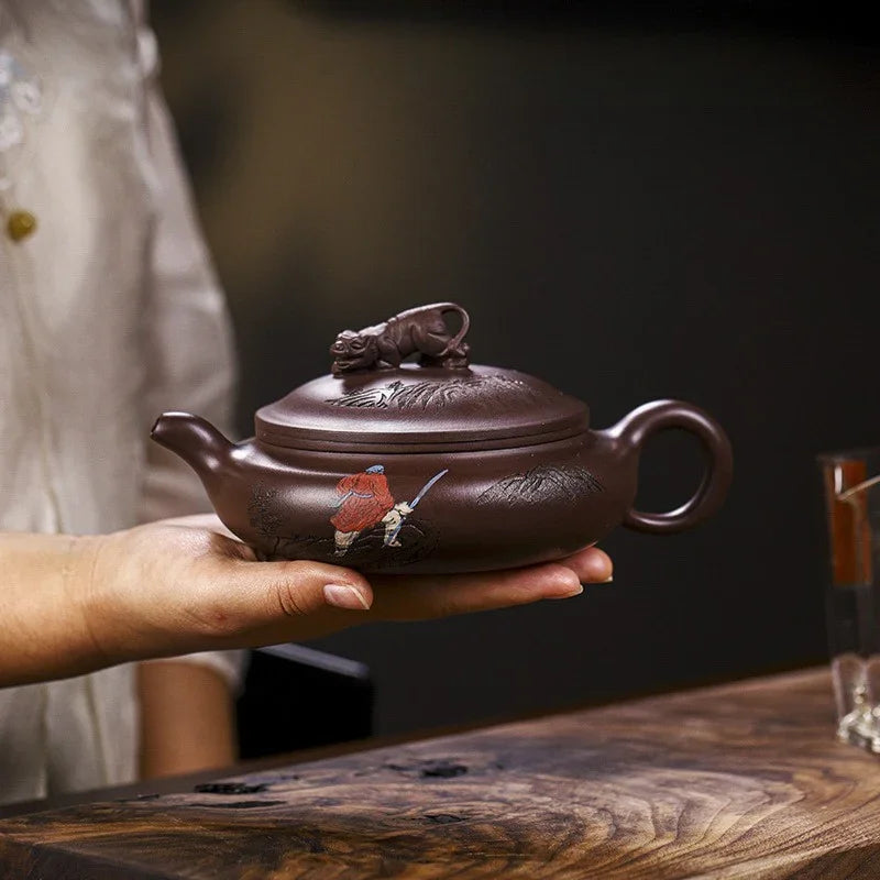 Full Handmade Yixing Zisha Teapot [Wusong Da Hu] (Zi Jia Ni - 350ml)