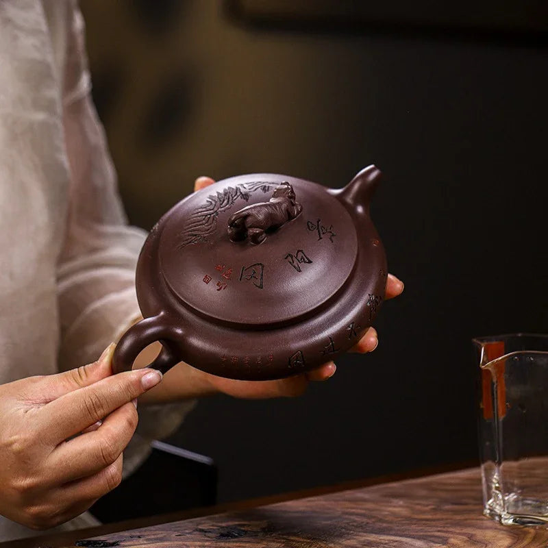 Full Handmade Yixing Zisha Teapot [Wusong Da Hu] (Zi Jia Ni - 350ml)