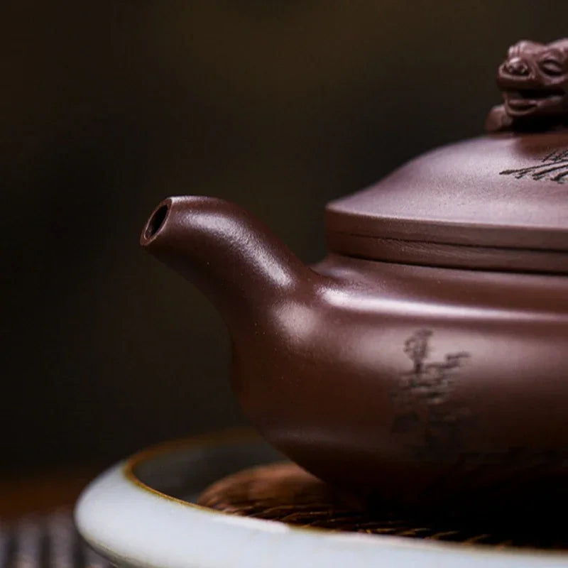 Full Handmade Yixing Zisha Teapot [Wusong Da Hu] (Zi Jia Ni - 350ml)