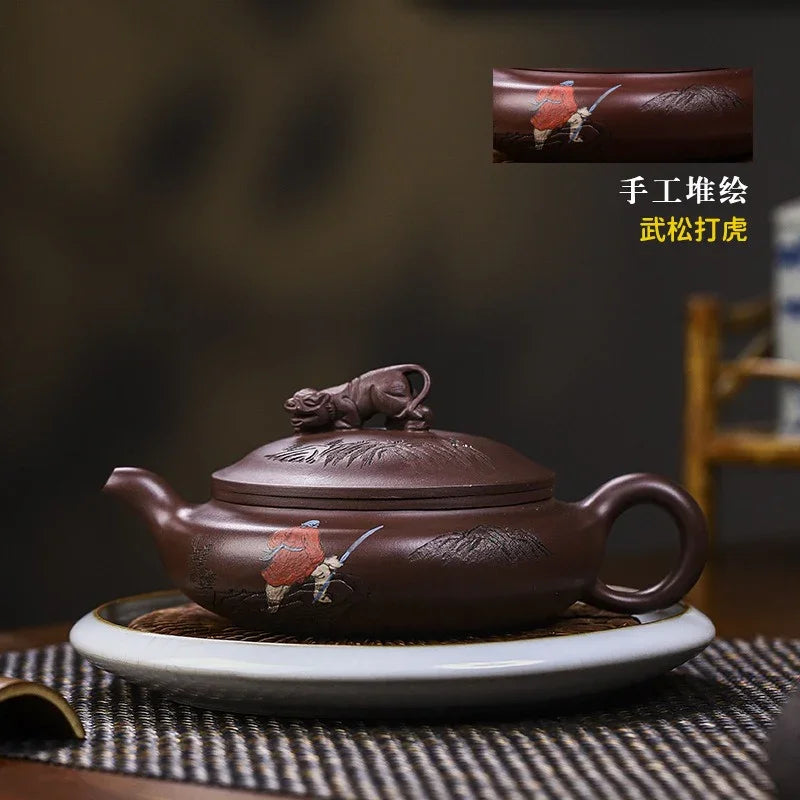 Full Handmade Yixing Zisha Teapot [Wusong Da Hu] (Zi Jia Ni - 350ml)