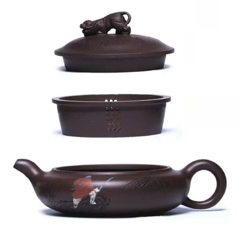 Full Handmade Yixing Zisha Teapot [Wusong Da Hu] (Zi Jia Ni - 350ml)