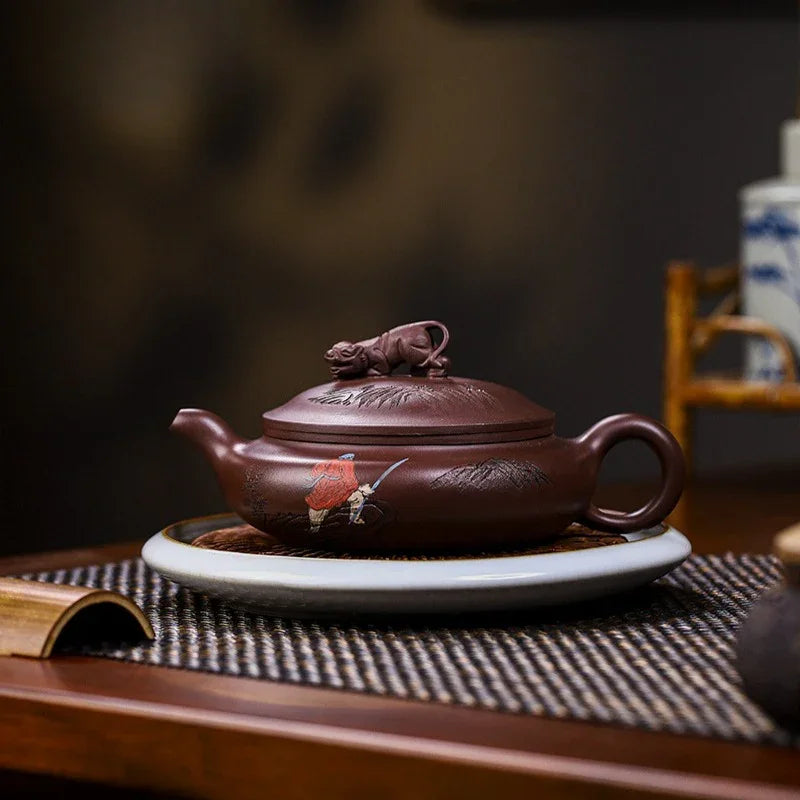 Full Handmade Yixing Zisha Teapot [Wusong Da Hu] (Zi Jia Ni - 350ml)