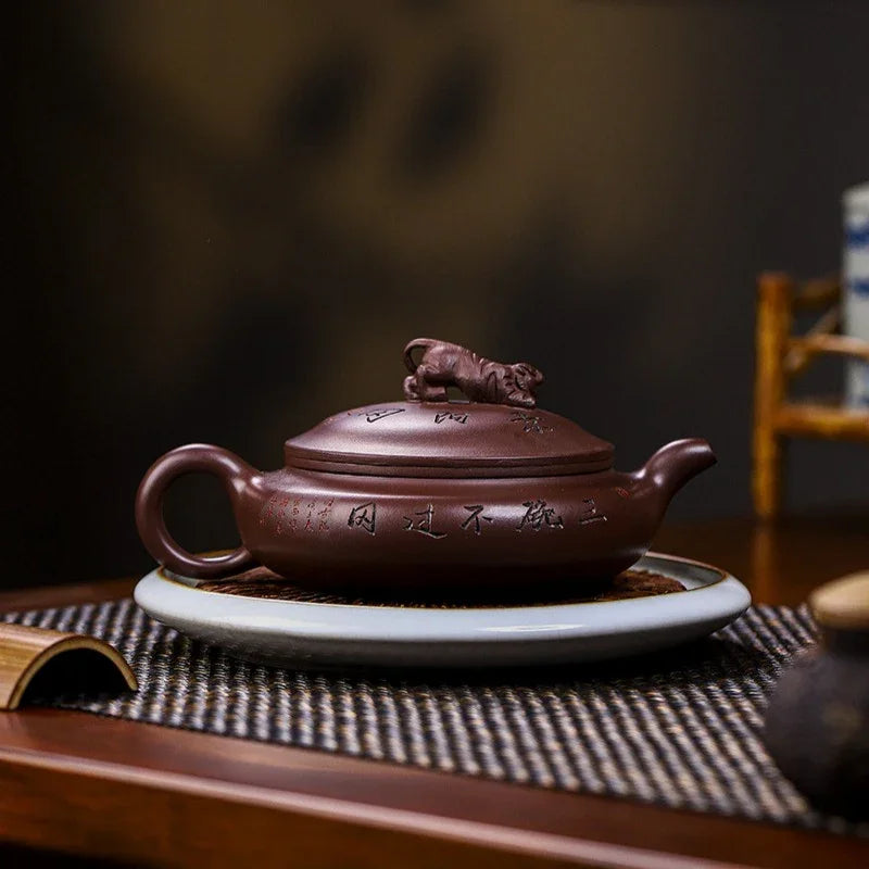 Full Handmade Yixing Zisha Teapot [Wusong Da Hu] (Zi Jia Ni - 350ml)