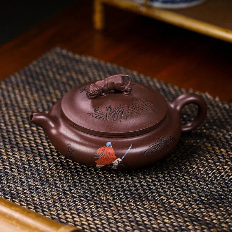Full Handmade Yixing Zisha Teapot [Wusong Da Hu] (Zi Jia Ni - 350ml)