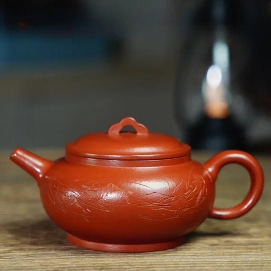 Full Handmade Yixing Zisha Teapot [Xiang Yun Pot] (Zhu Ni - 150ml) - YIQIN TEA HOUSE | yiqinteahouse.com | <200ml, full handmade zisha teapot, teapot, teaware