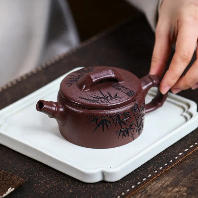 Teko Zisha Yixing Buatan Tangan Sepenuhnya [Xiang Zhu] (30 Mu Zi Ni - 160ml)