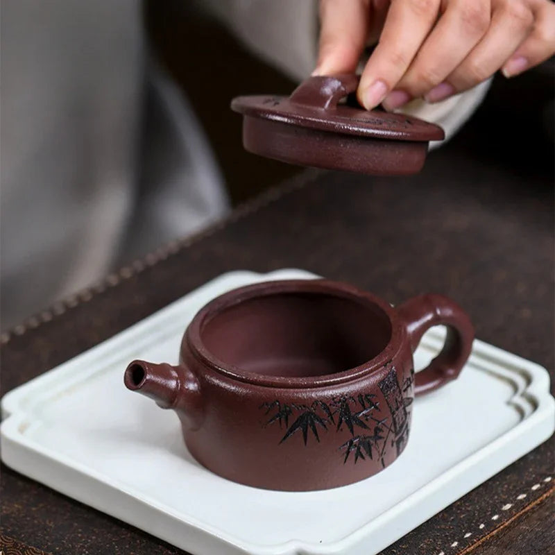 Teko Zisha Yixing Buatan Tangan Sepenuhnya [Xiang Zhu] (30 Mu Zi Ni - 160ml)