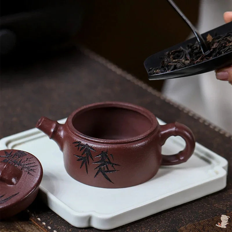 Teko Zisha Yixing Buatan Tangan Sepenuhnya [Xiang Zhu] (30 Mu Zi Ni - 160ml)