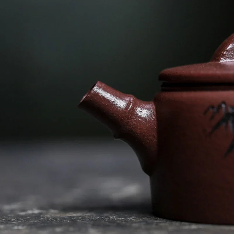 Teko Zisha Yixing Buatan Tangan Sepenuhnya [Xiang Zhu] (30 Mu Zi Ni - 160ml)