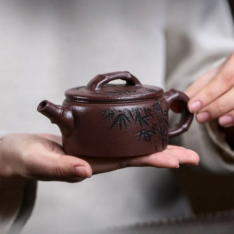 Teko Zisha Yixing Buatan Tangan Sepenuhnya [Xiang Zhu] (30 Mu Zi Ni - 160ml)