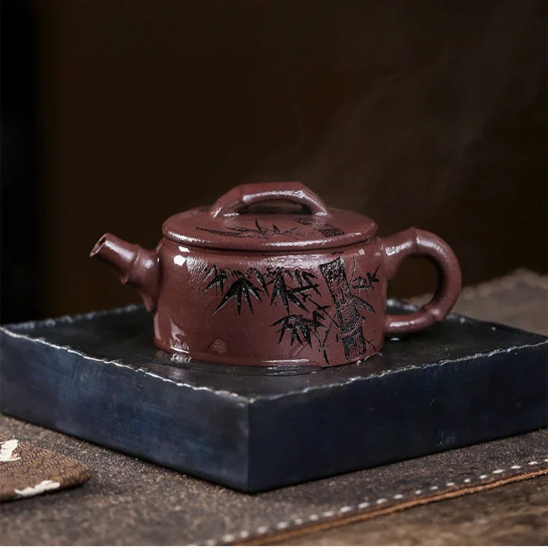 Teko Zisha Yixing Buatan Tangan Sepenuhnya [Xiang Zhu] (30 Mu Zi Ni - 160ml)